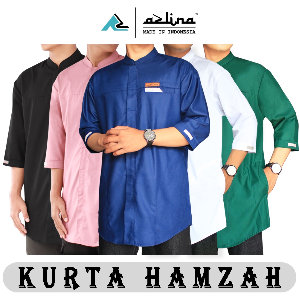 Baju koko pria dewasa terbaru fashion pria dewasa kurta pakistan lengan 3/4 azlina