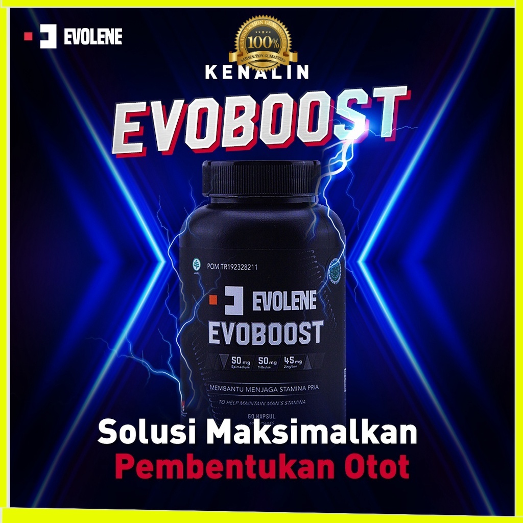 EVOBOOST TESTOSTERONE BOOSTER MEMAKSIMALKAN PEMBENTUKAN OTOT TEPAH BPOM DAN HALAL Evolene Evoline Evolen