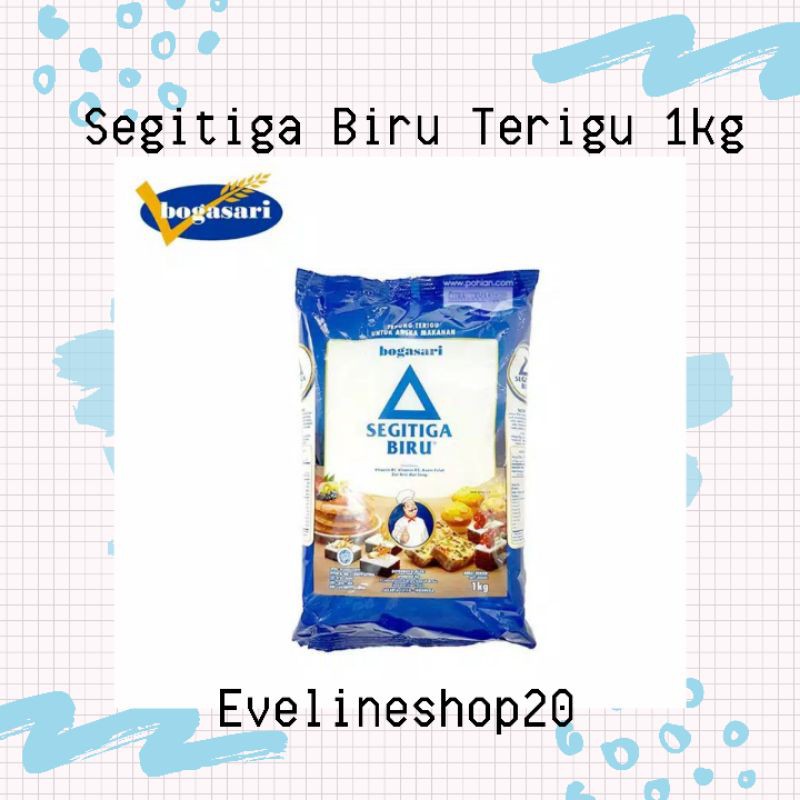 

Tepung terigu segitiga biru 1 kg bogasari