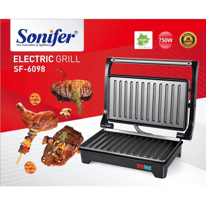 Sonifer Electric Grill 750 Watt Panggangan Listrik SF-6098 SF6098