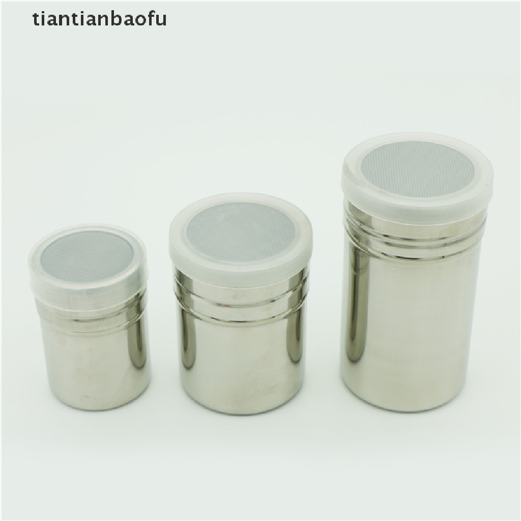 [tiantianbaofu] Stainless Steel Chocolate Shaker Icing Sugar Powder Cocoa Flour Coffee Sifter Boutique