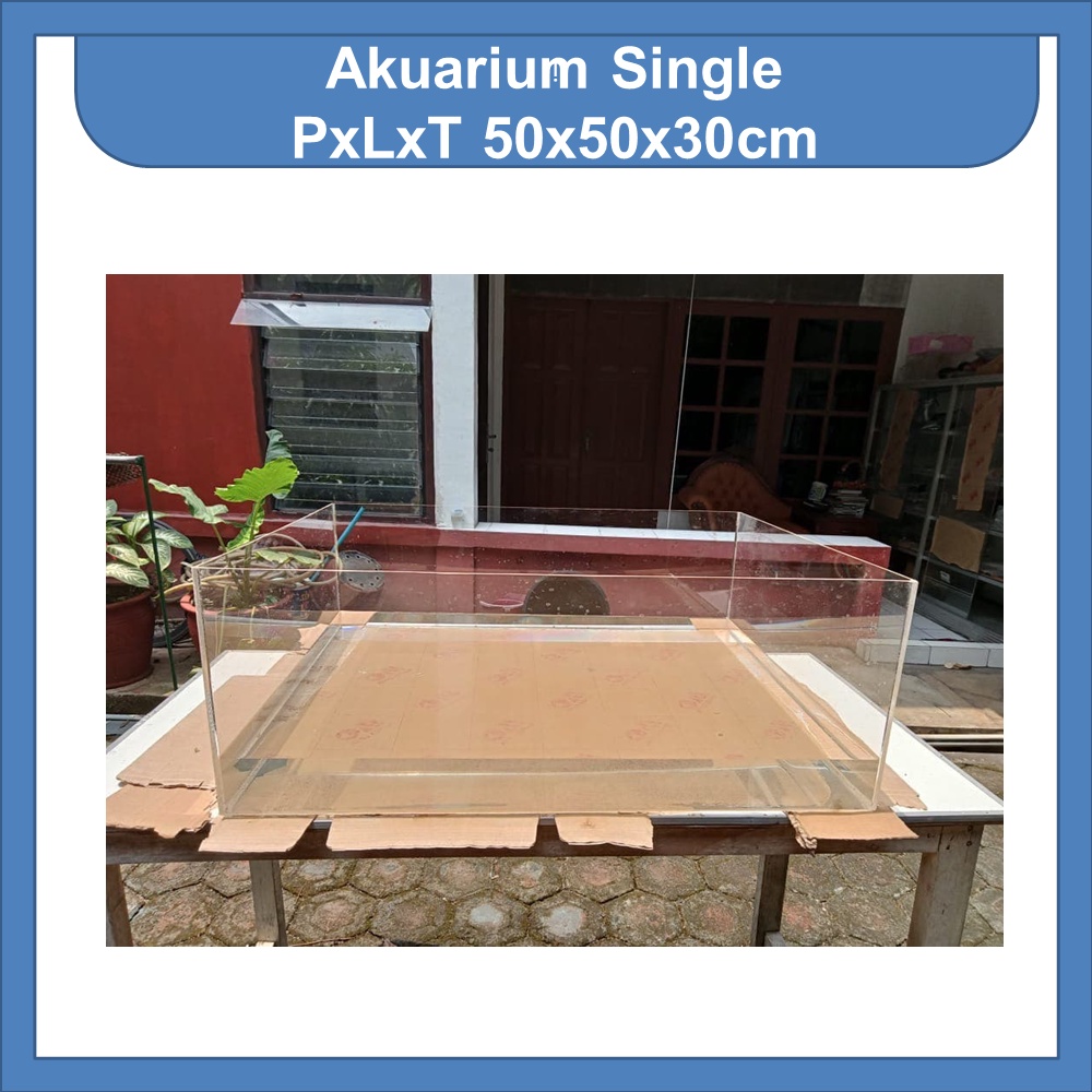 Akuarium Single Akrilik PxLxT 50x50x30cm