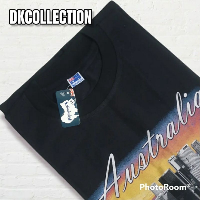 Kaos hitam Australia oleh oleh AUSTRALIA souvenir negara australia kaos australia