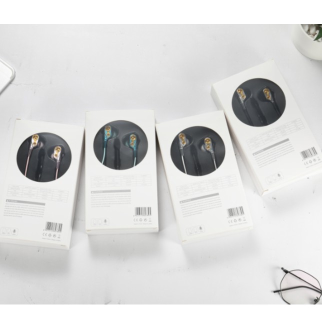 [WE-225] Headset Earphone METALIC Polos / Earphone METALIC Cool Keren Simple Warna Polos