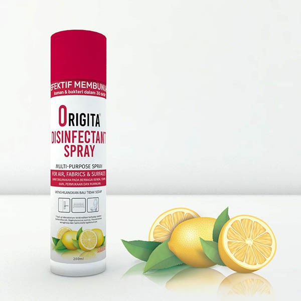 PURBASARI ORIGITA DISINFECTANT SPRAY SERBAGUNA LEMON FRESH - 200ML