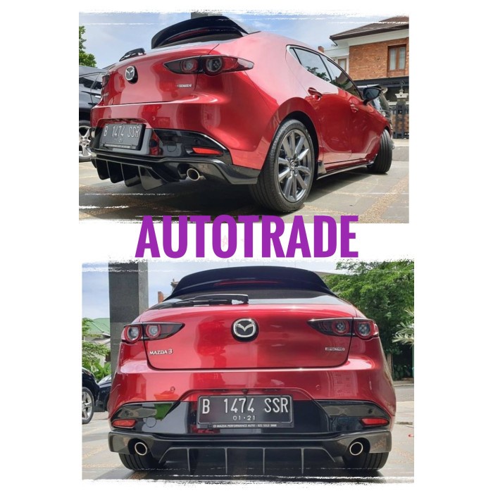 BODYKIT REAR UNDER GARNISH BEMPER BELAKANG MOBIL MAZDA 3 SKYACTIV
