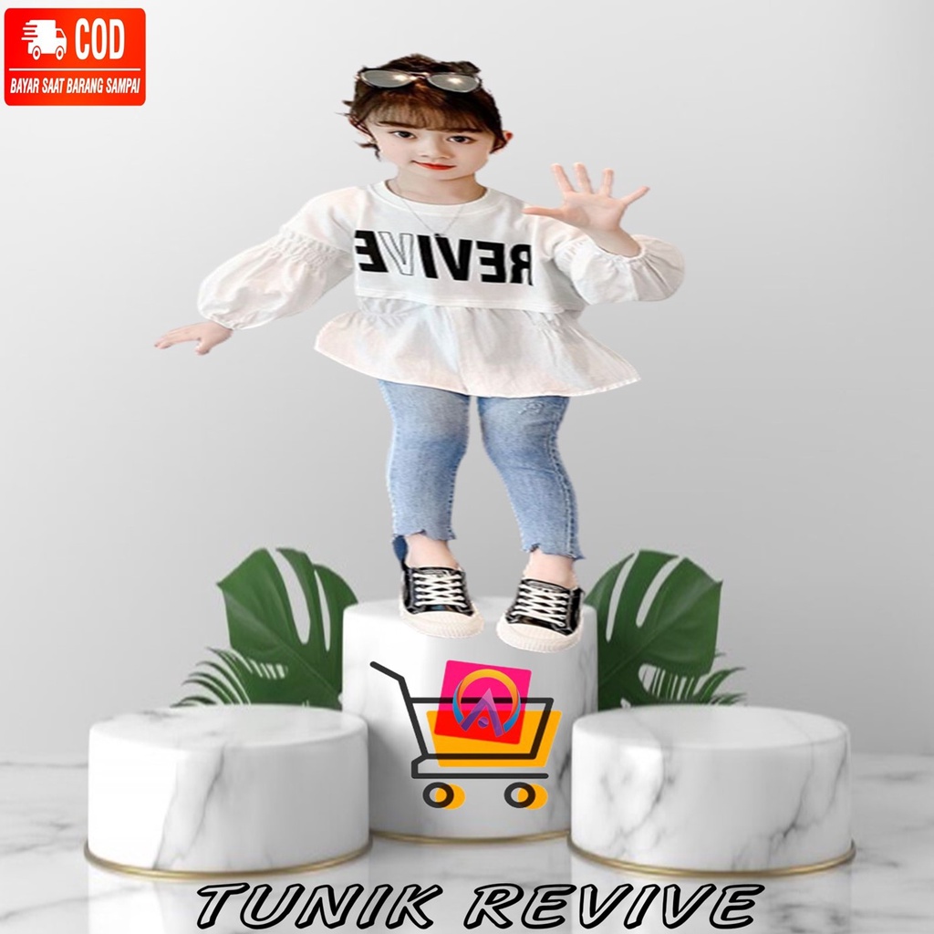 Baju Atasan Anak Perempuan Import Korea Lengan Panjang Umur 3 4 5 6 7 8 9 10 Tahun Tunik Anak Cewe C