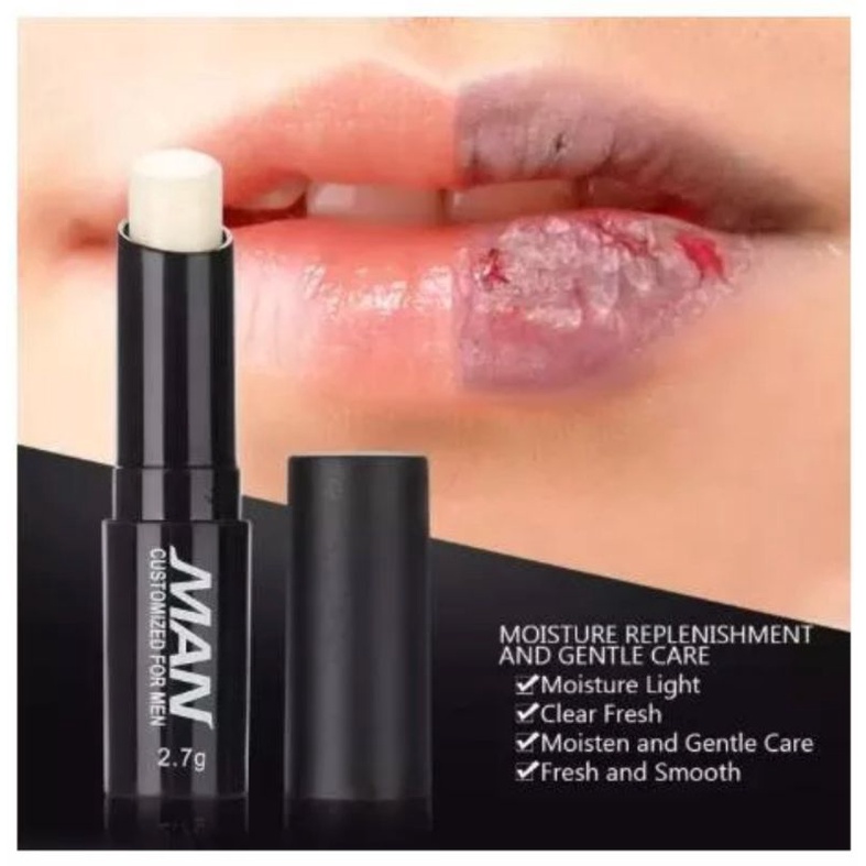 LIP BALM MAN LIP BALM PRIA PELEMBAB BIBIR MENCERAHKAN GARIS BIBIR ANTI KERING-2.7gr