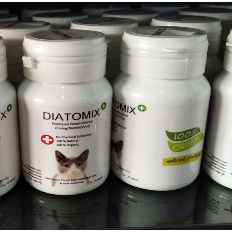 DIATOMIX OBAT CACING KAPSUL 25gr PEMBASMI PARASIT INTERNAL/ VIRUS