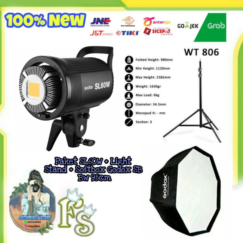 Jual paket Godox SL60W SL60W SL 60W Studio LED Video Continuous With
