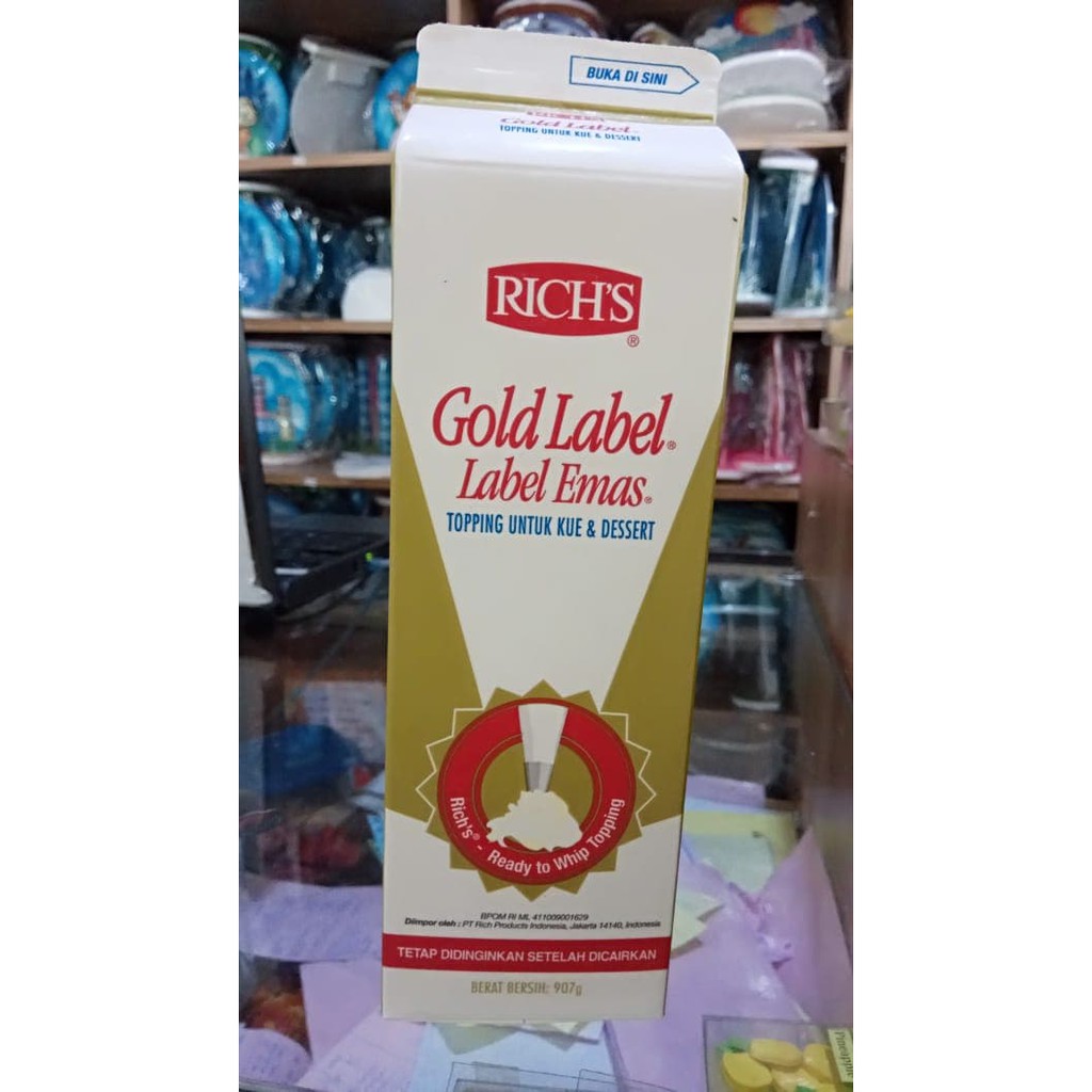 

Rich's Gold Label (whipping cream) HARUS OJEK ONLINE