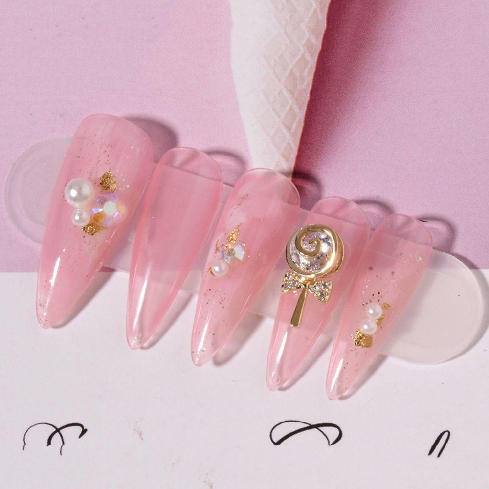 Mxbeauty Lollipop Nail Art Berlian Imitasi Zirkon Berlian Temperamen Jepang DIY Perhiasan Kuku