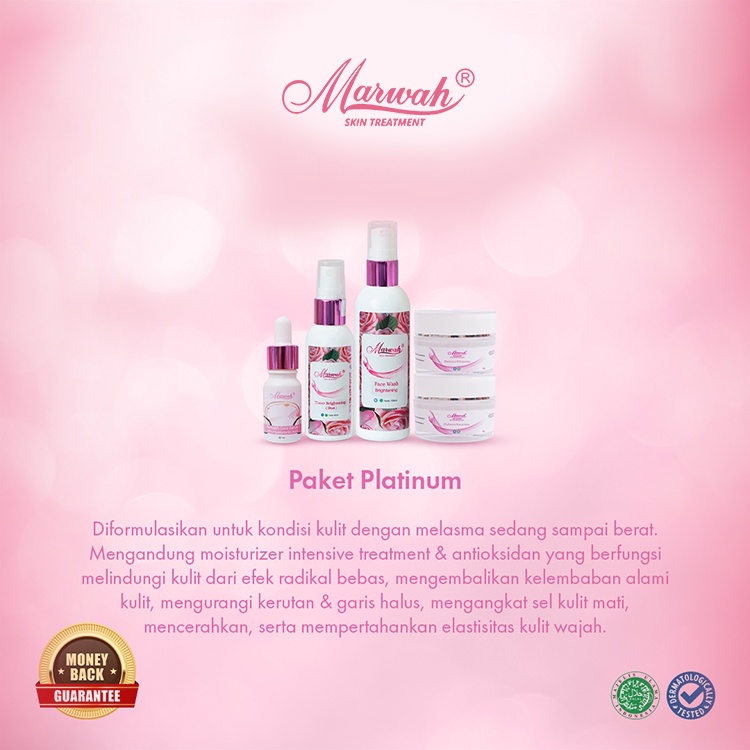 Marwah Skincare Platinum Paket Anti Aging, Flek dan Glowing-1