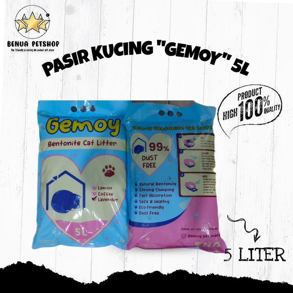 PASIR WANGI GUMPAL &quot;GEMOY&quot; UNTUK HEWAN - 5 LITER (EKSPEDISI)