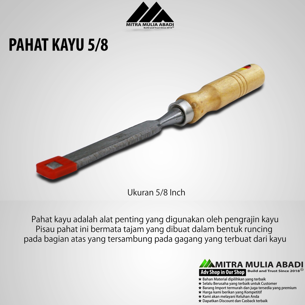 Alat Pahat Ukir 5/8&quot; / Pahat Kayu 5/8 Inci