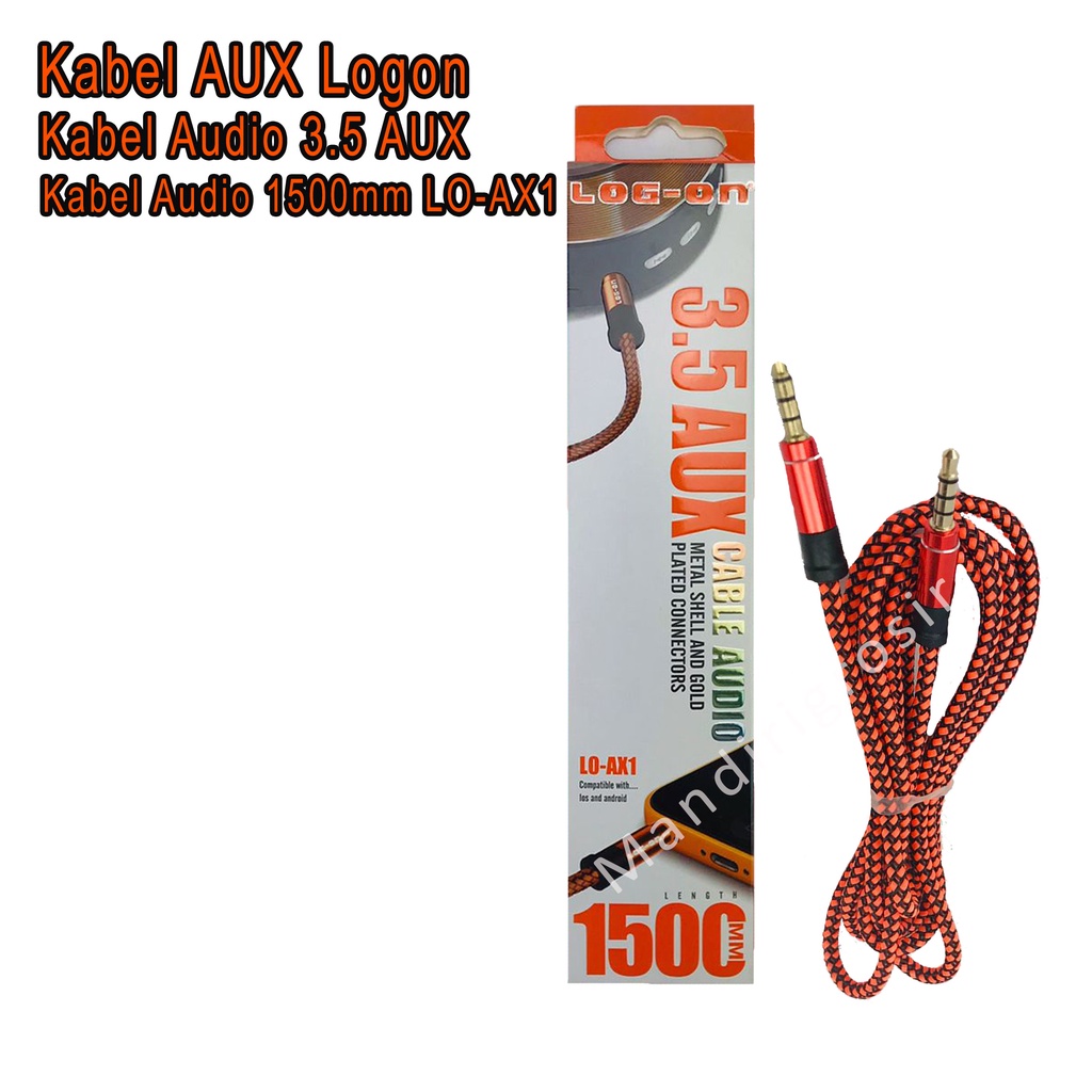 Kabel Audio 3.5 AUX *Kabel AUX Logon * Kabel Audio 1500mm  * LO-AX1