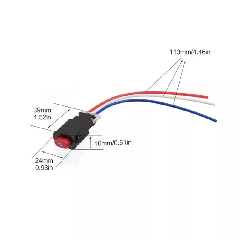 Saklar Hazard Motor/ Saklar Tombol Push On Off Lampu Hazard