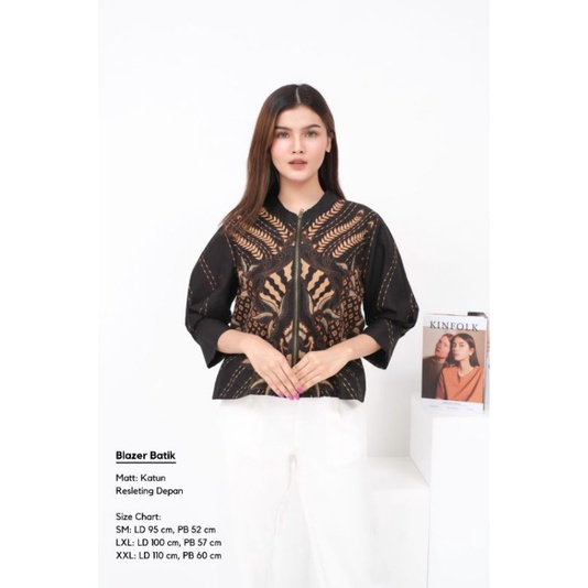 ATASAN BLAZER WANITA BLAZER MOTIF BATIK MODERN