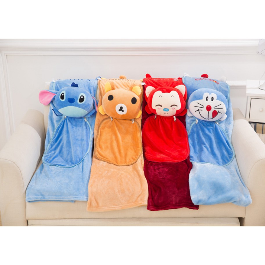 Boneka Bantal Selimut  3 in 1 Bonmut Karakter Model 