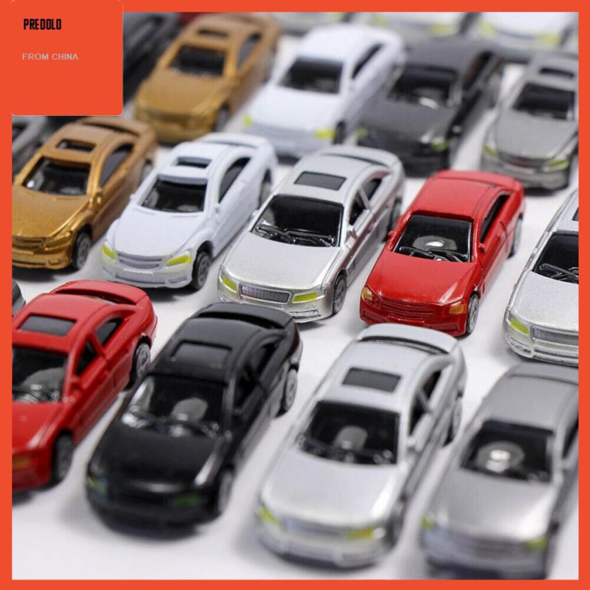 10pcs Miniatur Mobil Skala 1: 87 Untuk Pemandangan Kereta Api