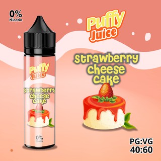 Liquid Puffy Juice Strawberry Cheesecake 60ML 0Nic Premium ELiquid Cairan Murah