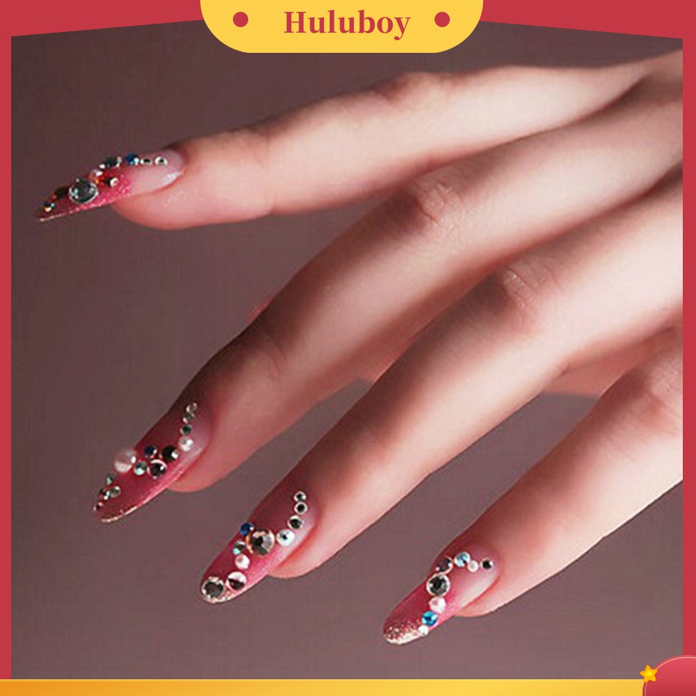 Huluboy Huluboy♡ 500pcs Berlian Imitasi Glitter Bulat 2.0mm 12 Warna Untuk Dekorasi Nail Art
