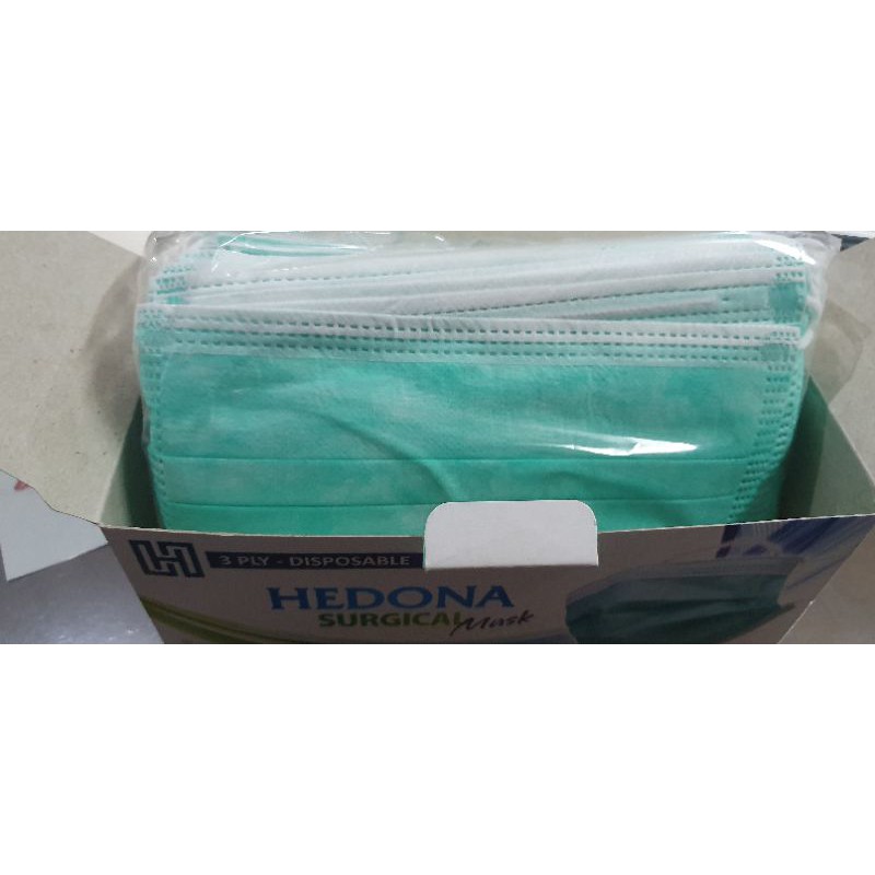 Masker 3ply medis Hedona earloop non emboss ijin Kemenkes AKD