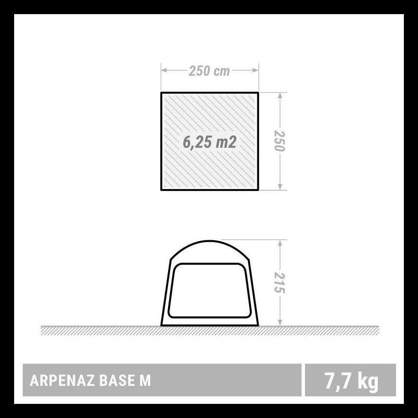 PROMO QUECHUA TENDA BASE ARPENAZ M POLE LIVING AREA 6 PERSON