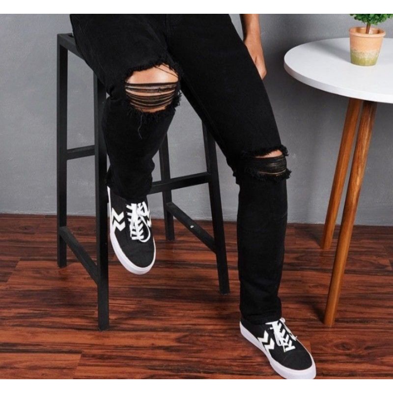 *promo*celana panjang jeans pria sobek/celana sobek panjang jeans pria/celana panjang jeans pria sob