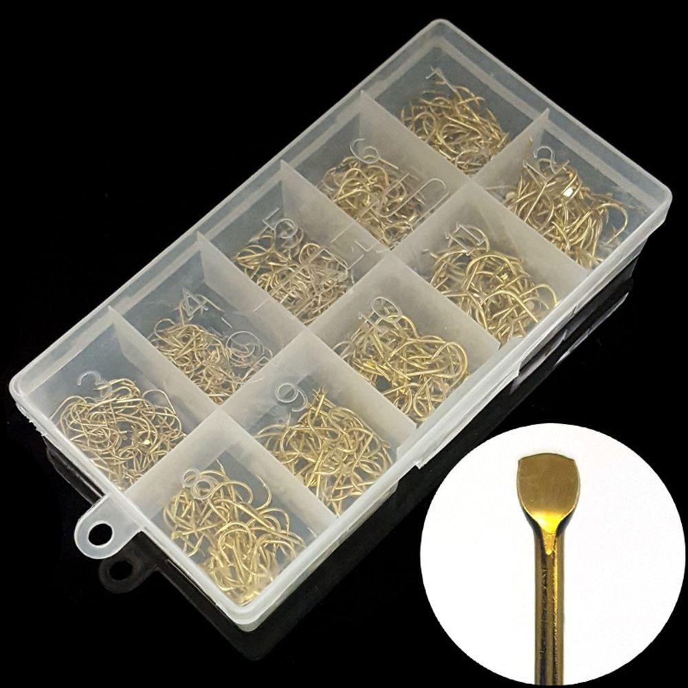 Suyo 500pcs Fishhooks Umpan Tackle Kotak DIY Stainless/Ikan Gurame/Ikan Air Tawar Kit