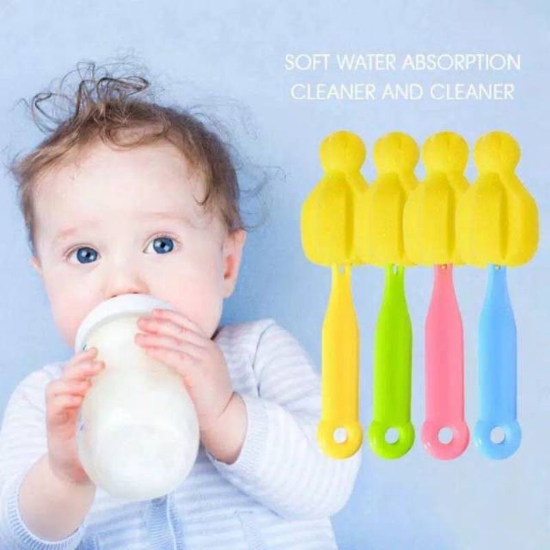 PEMBERSIH BOTOL DOT EMPENG / SPONGE CLEANSER/ SPONGE CUCI DOT EMPENG/Spon cuci dot pegangan panjang 3300