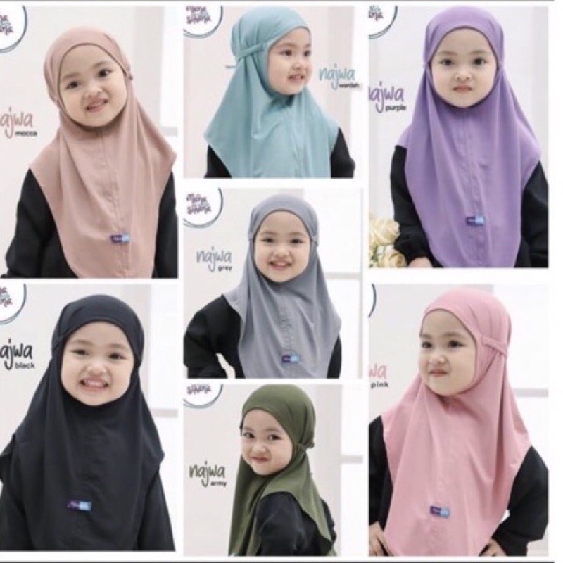 Jilbab Anak / Khimar Anak Tali Diamond Umur 1-10 Tahun