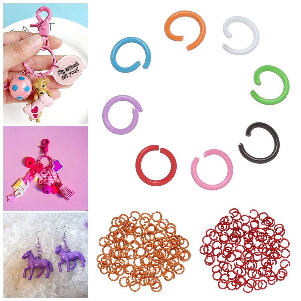 Lily 100 Pcs Temuan Perhiasan DIY Kalung Logam Membuat Perhiasan Membuat Aksesoris Split Ring