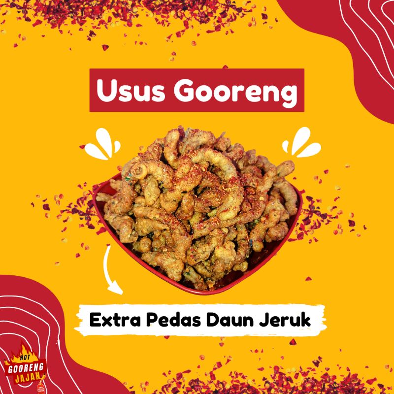 

Usus Goreng 50gr dan 70gr Extra Pedas Daun jeruk