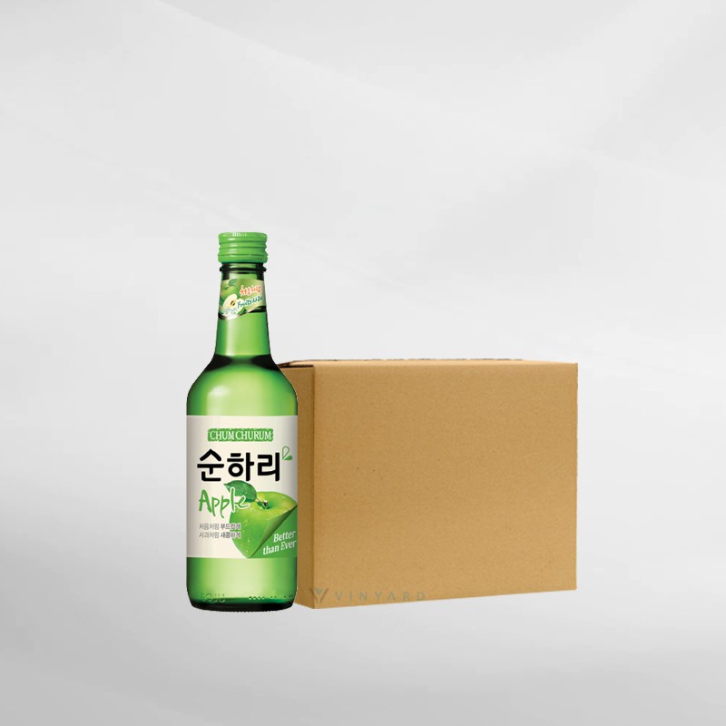 Promo 1 Ctn ( 20 Btl ) ChumChurum Soju Apple 360 Ml