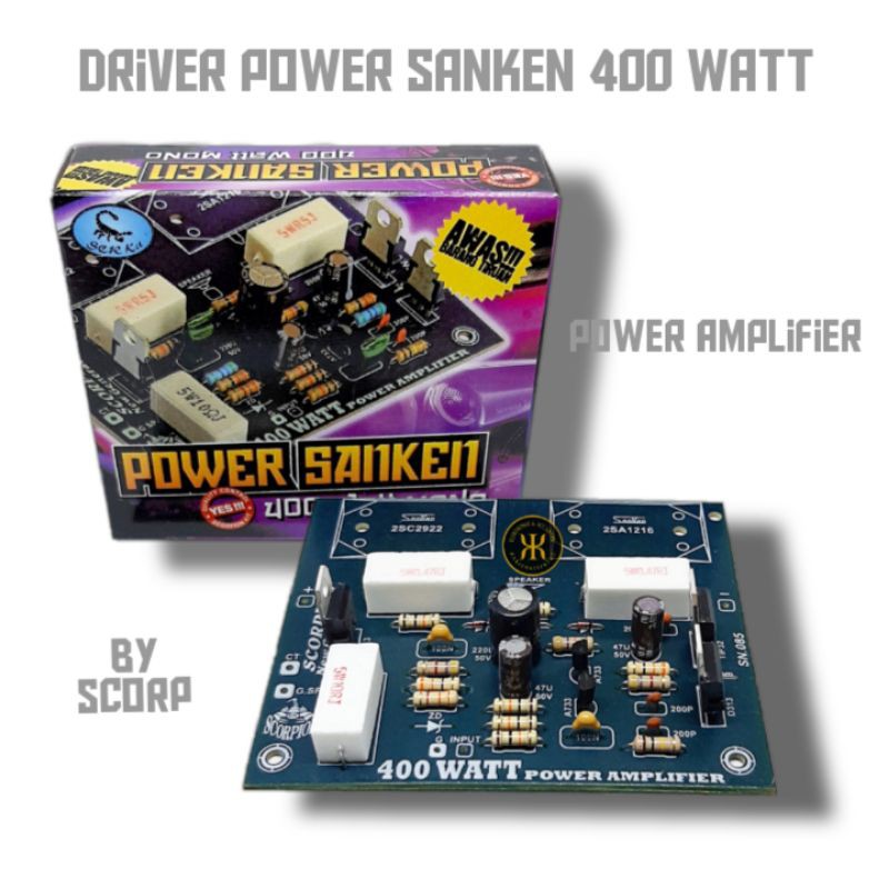 KIT DRIVER POWER AMPLIFIER SANKEN 400 WATT MONO SCORP