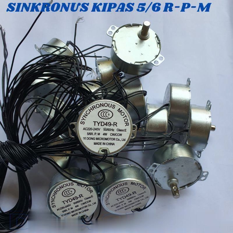 sinkronus kipas angin penggerak kanan kiri 5/6rpm lambat