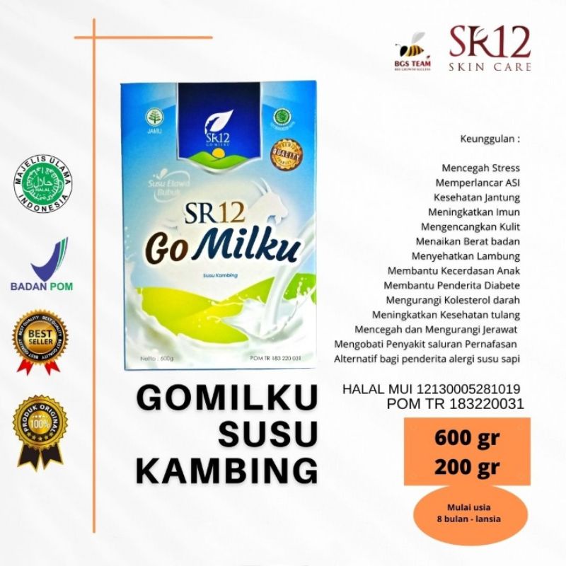 

SR12 SUSU KAMBING ETAWA gomilku putih 200gr/600gr