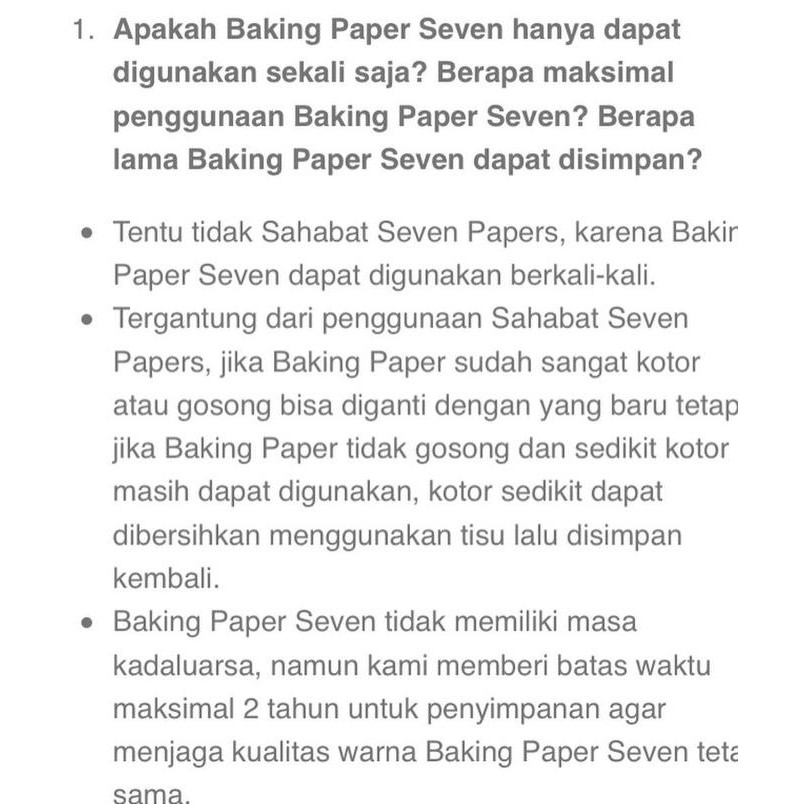 

Baking Paper / Kertas Minyak / Kertas Roti 1 Lembar Ukuran 40X60Cm - Putih