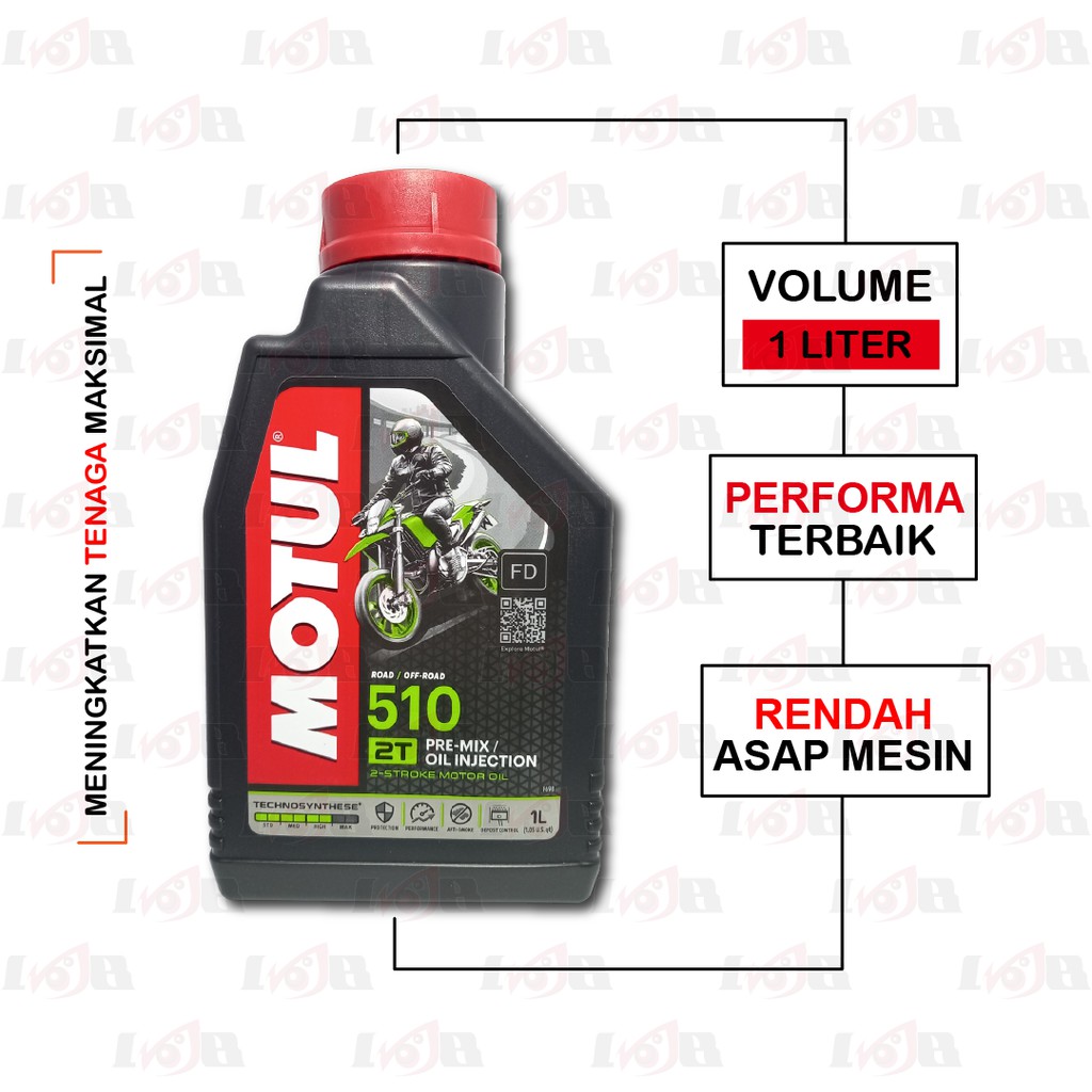 Motul 510 Oli Samping Motor 2 TAX Technosynthese 1 Liter