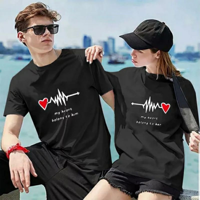 Cod couple tren kekinian - baju pasangan couple kaos