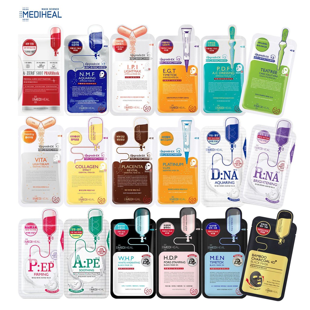 MEDIHEAL SHEET MASK (10 VARIANT)