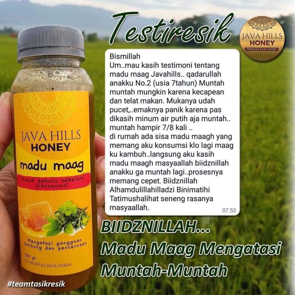 Jual Madu Maag Herbal Murni Asli Madu Maagh Lambung Premium Java Hills Honey 330gram Shopee