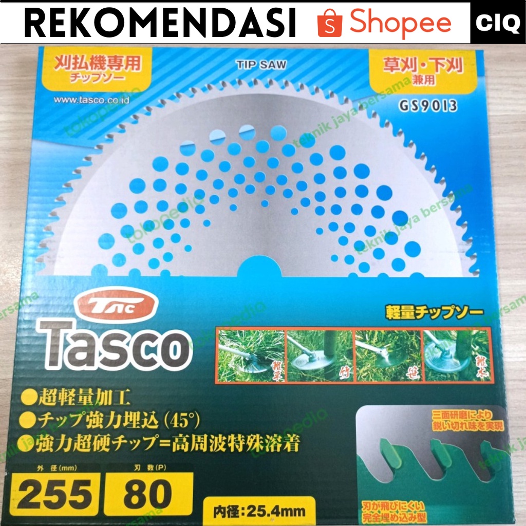 Mata Pisau Rumput Tasco TAC 328 Bulat - Mata Pisau Tasco / Mata Pisau Pemotong Rumput / Mata Pisau Potong Rumput / Pisau Potong Rumput Bulat / Brush Cutter Blade Strimer