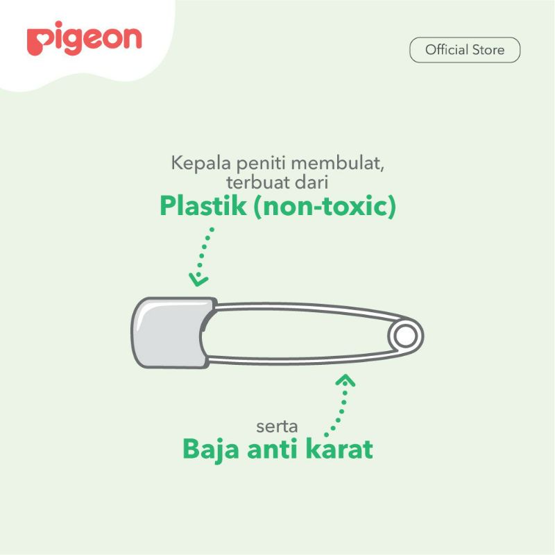 Pigeon Safety Pin L 6'S/Peniti pakaian baby