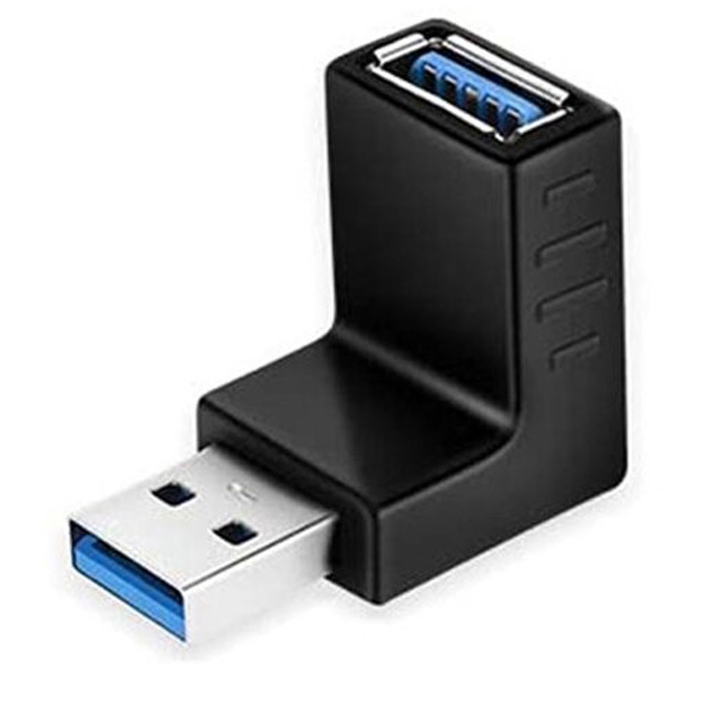 Konverter L Shape USB 3.0 Type A Male ke A Female - 221012 - Black