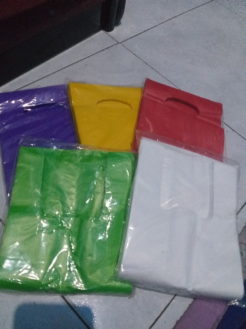 Kantong Kresek Tebal Plastik Keresek Hd Super 15 Cm Tebel Shopping Bag Warna Pink Hijau Oren Ungu