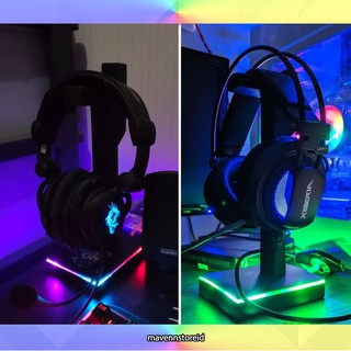 Stand Headset Gaming RGB LED DIY Kayu Minimalis Stand Headset Gaming RGB LED DIY Kayu Minimalis