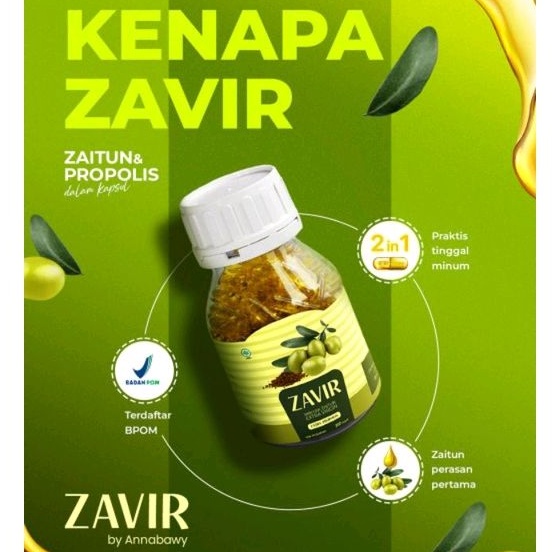 Minyak Zaitun Virgin plus Propolis ZAVIR 200 Kapsul