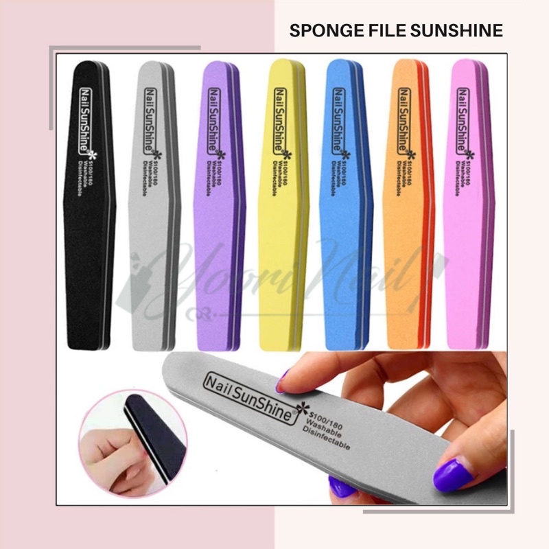 Sponge file sunshine nail buffer nail file buffing nails kikir kuku